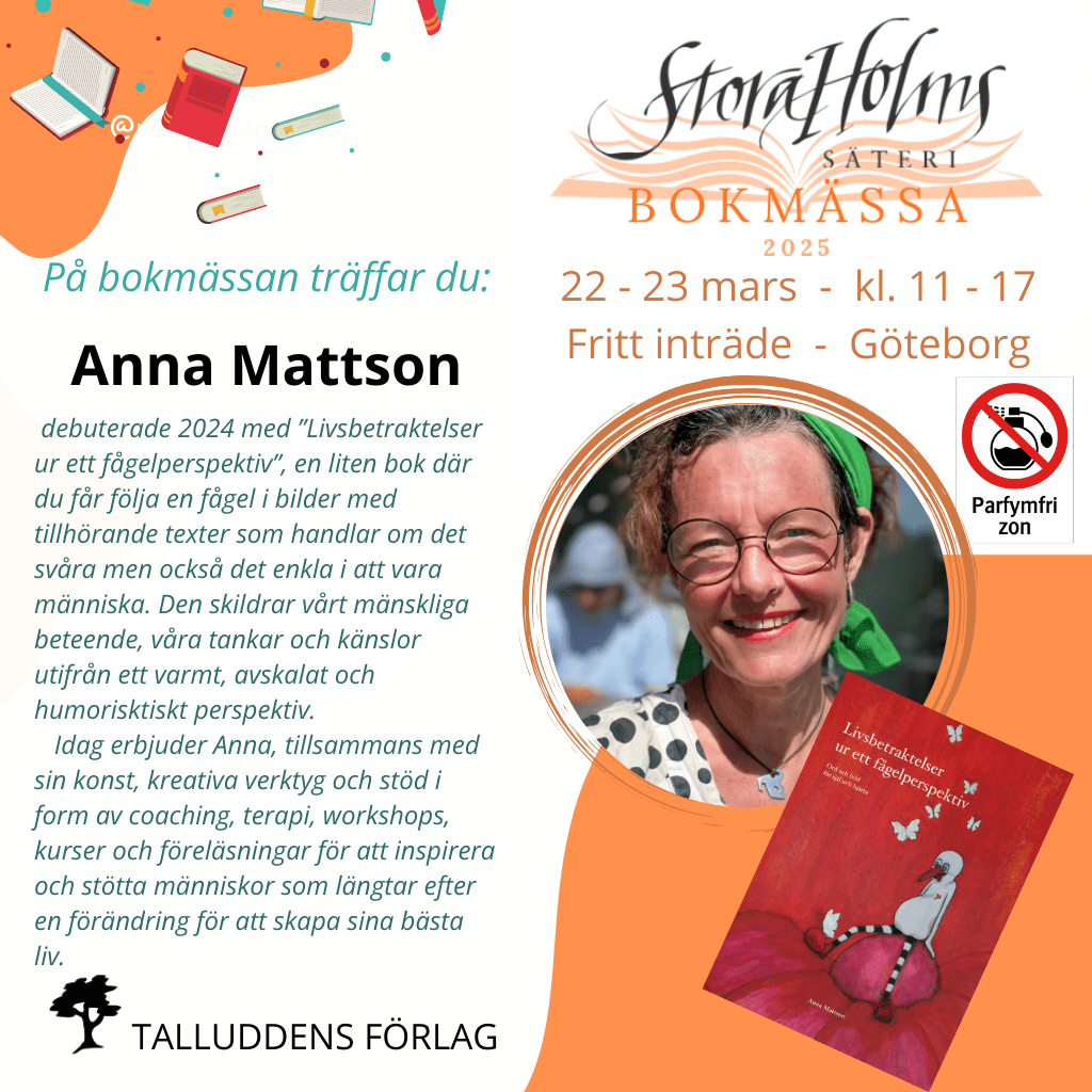 BOKMÄSSA på Stora Holms Säteri 22-23 mars 2025&nbsp;kl.11.00-17.00